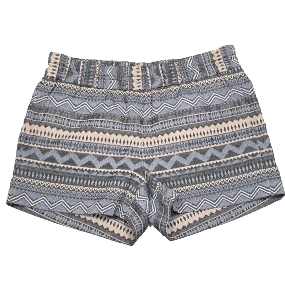 J. Crew Shorts cotton Size 2 Boho Tribal Western Pull On Summer A006017